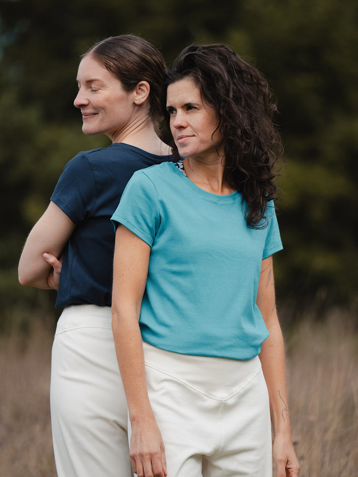 T-shirt PÉLICAN BIO Bleu Turquoise