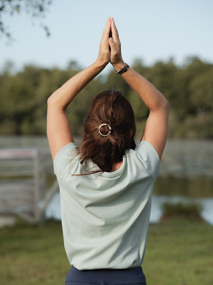 geopelie - t-shirt pelican vert amande bio