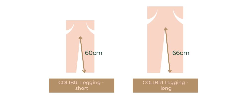 legging colibri two leg length