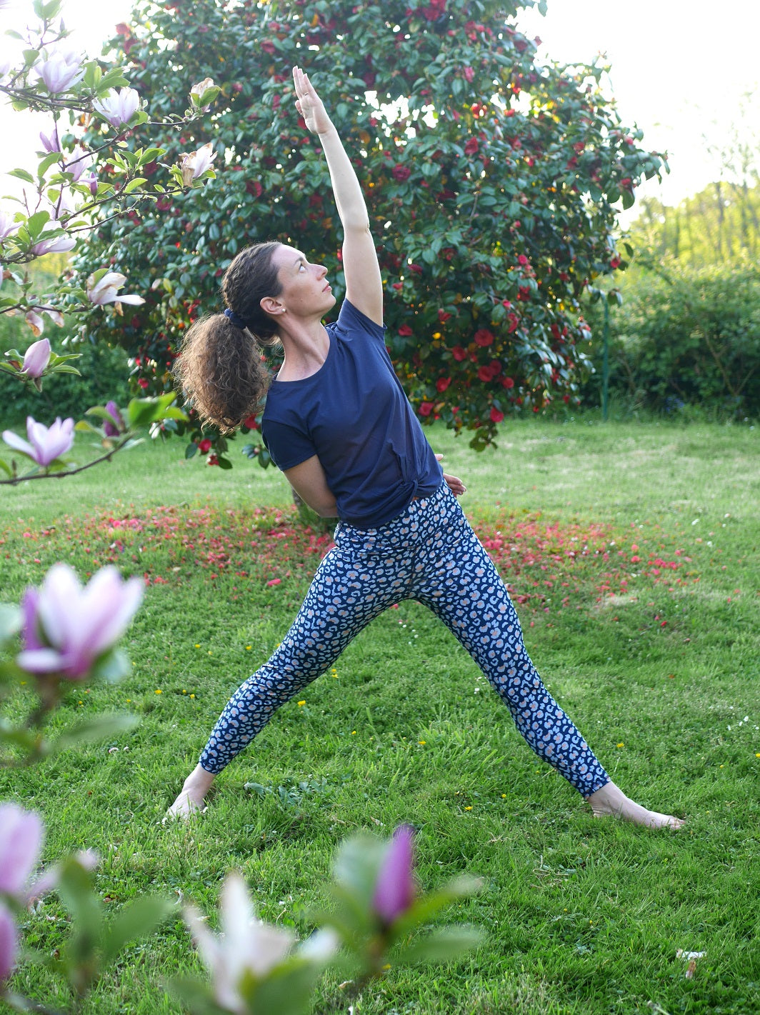 legging yoga colibri ecoresponsable panthere bleue