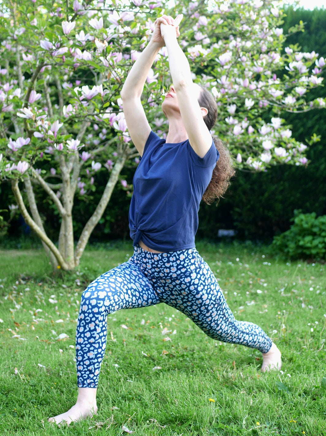 legging yoga colibri ecoresponsable panthere bleue