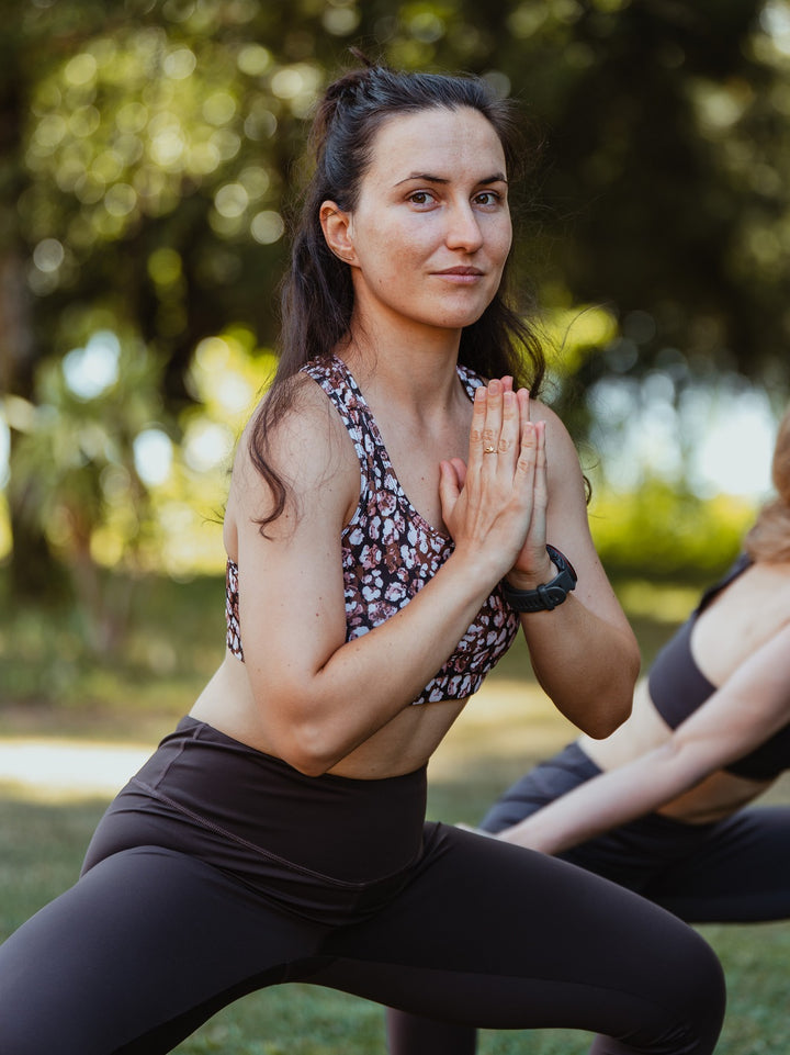legging yoga ecoresponsable colibri flow moka
