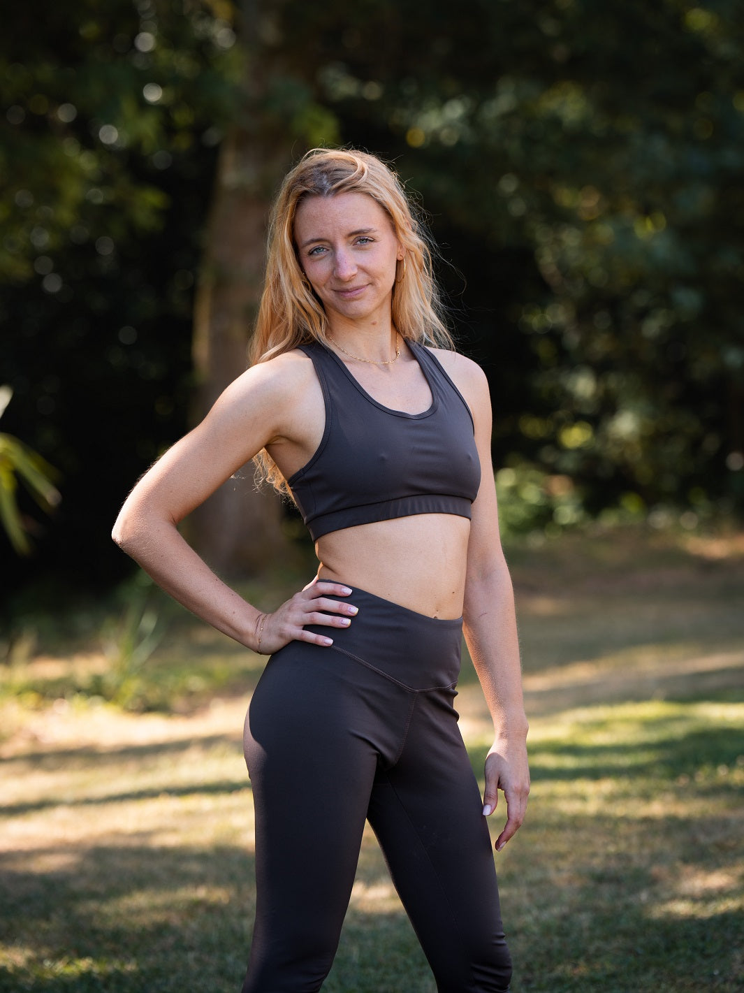 legging yoga ecoresponsable colibri flow moka
