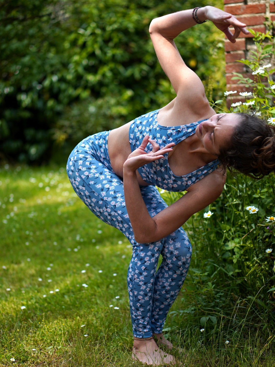 legging yoga femme écoresponsable motif éclosion 