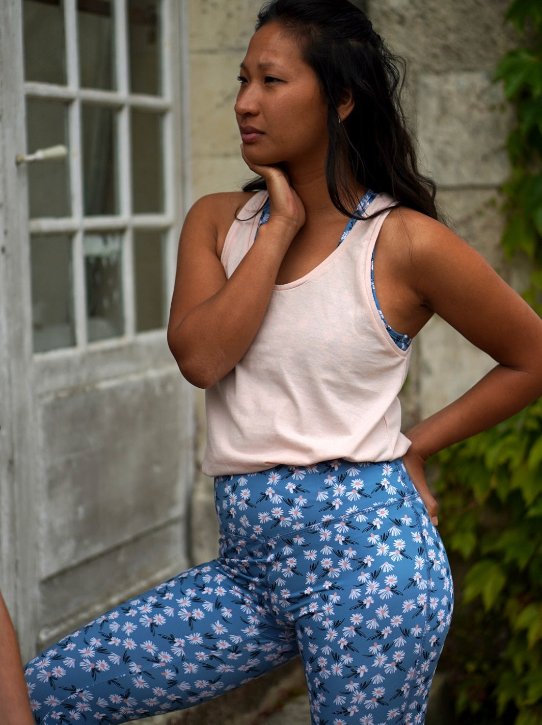 legging yoga femme écoresponsable motif éclosion 