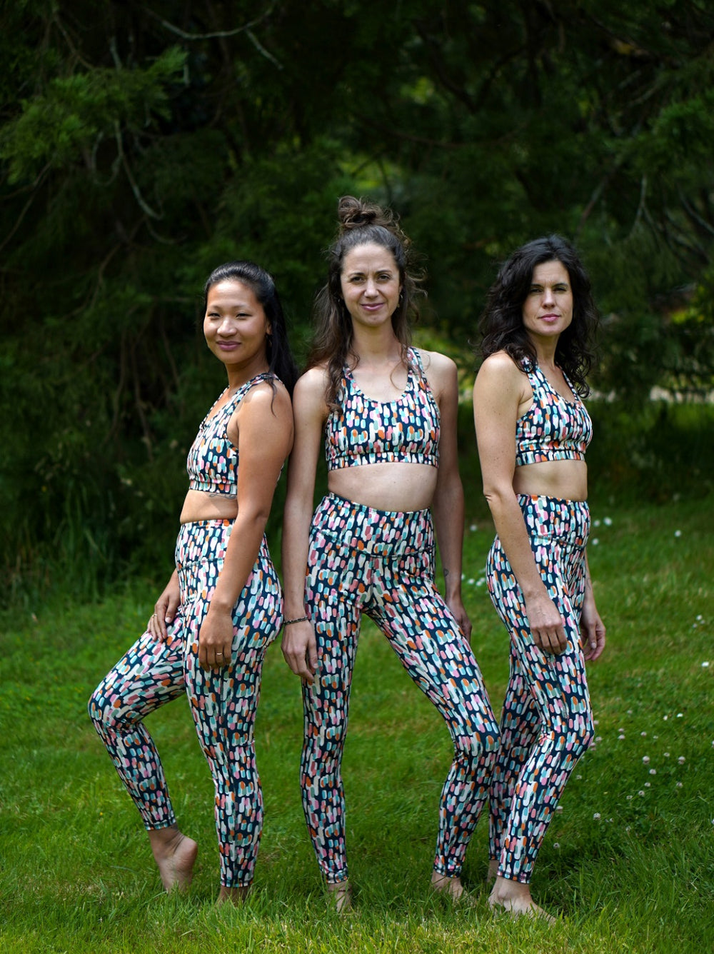 legging yoga femme écoresponsable motif illusion