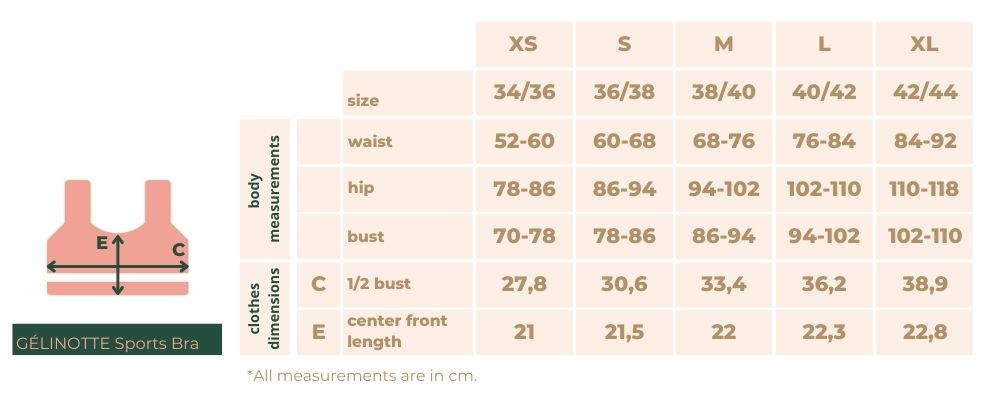 size_guide_gelinotte_sports_bra