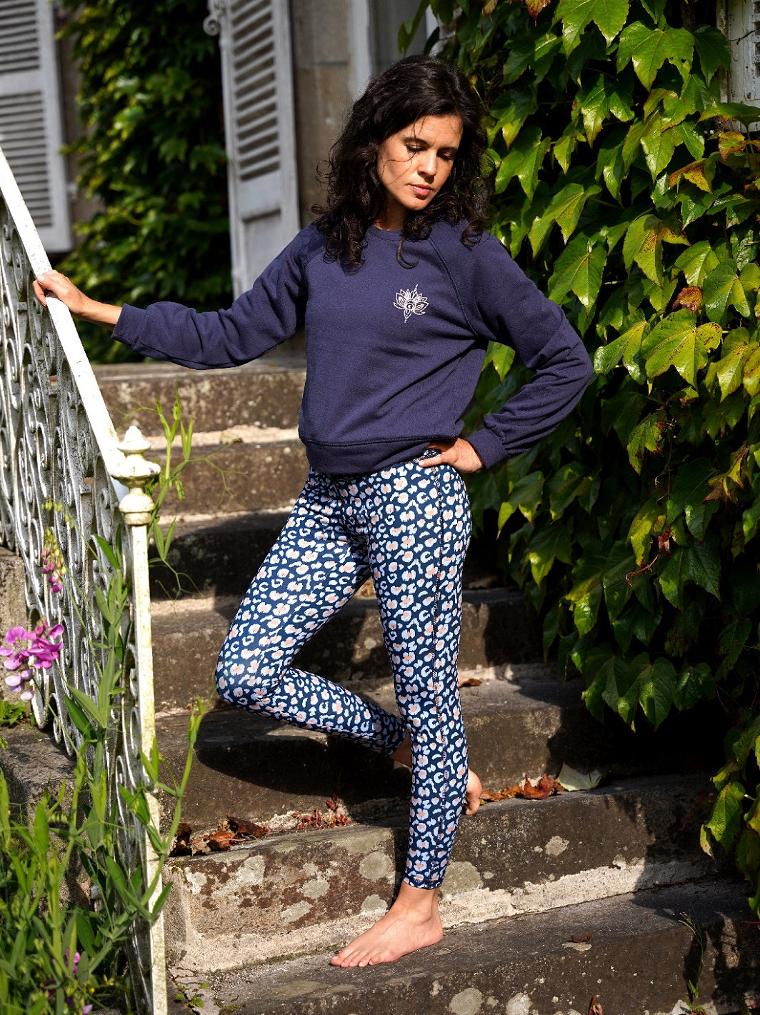sweat de yoga HERON bleu marine 