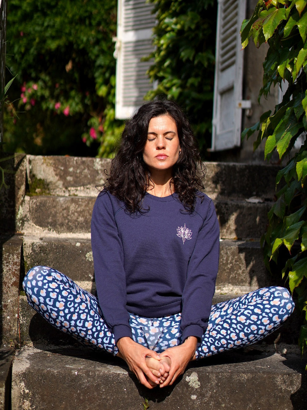 sweat de yoga HERON bleu marine 