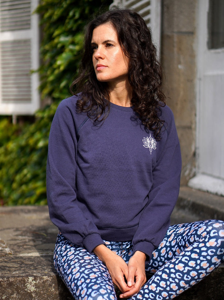sweat de yoga HERON bleu marine 