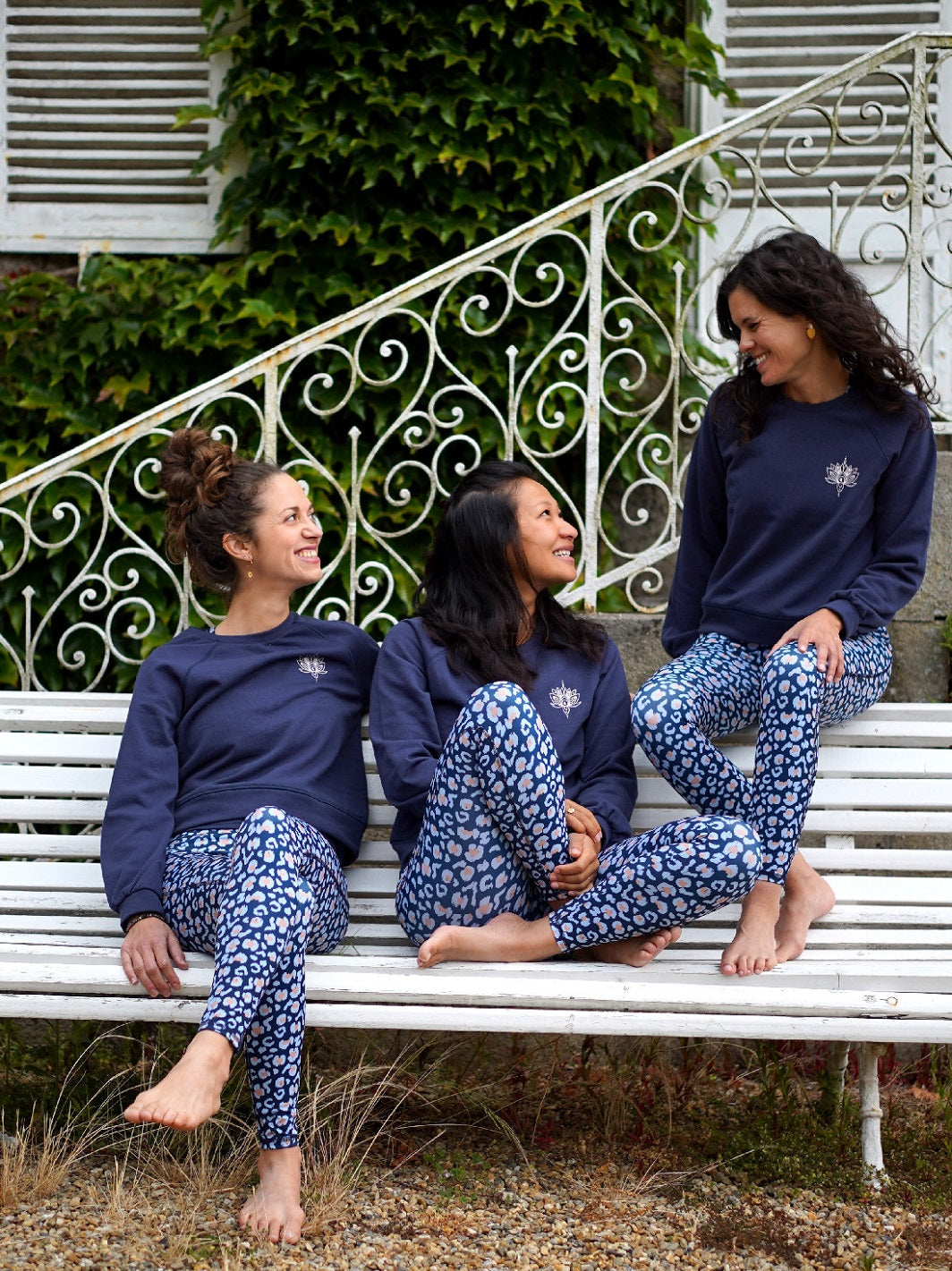 sweat de yoga HERON bleu marine 